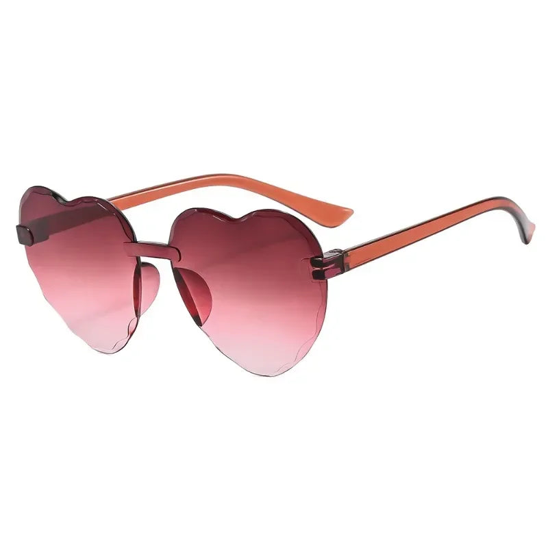 New Korean Version of Children'S Adult Peach Heart Sunglasses Trend Love Baby Sunglasses Cute Glasses Retro Sunglasses