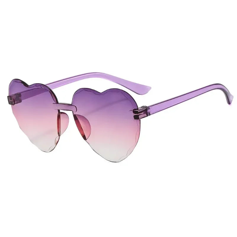 New Korean Version of Children'S Adult Peach Heart Sunglasses Trend Love Baby Sunglasses Cute Glasses Retro Sunglasses