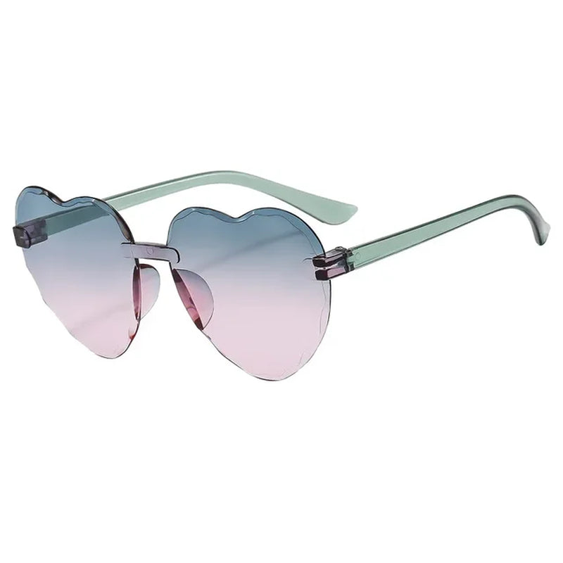 New Korean Version of Children'S Adult Peach Heart Sunglasses Trend Love Baby Sunglasses Cute Glasses Retro Sunglasses